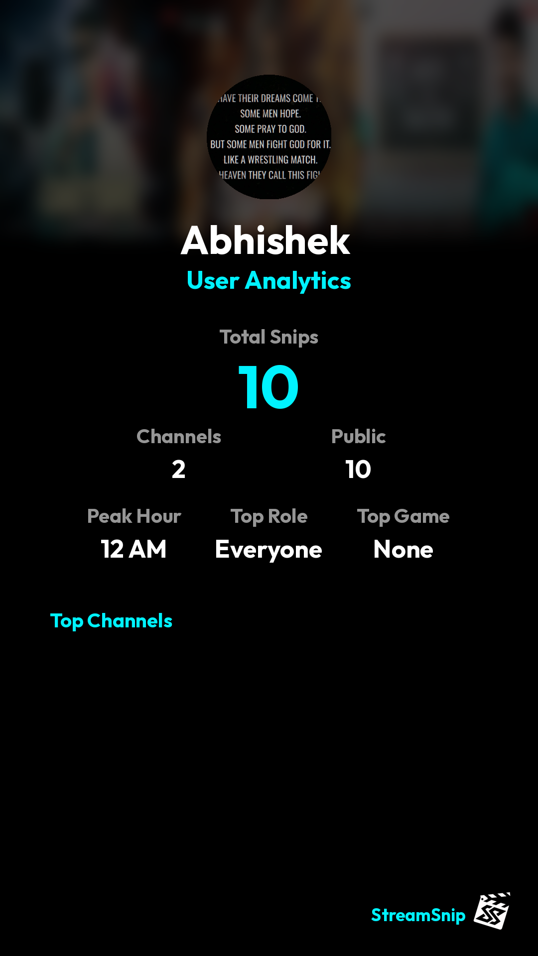 Stats Share Card