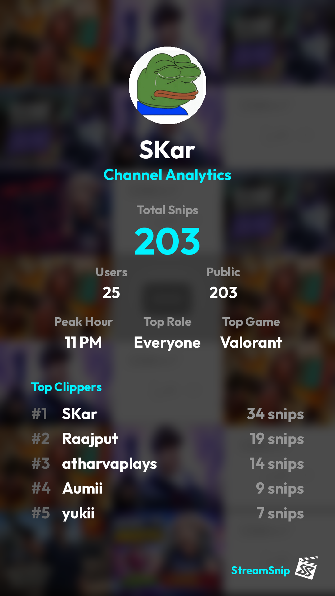 Stats Share Card